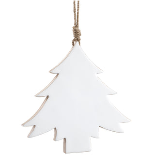 7.5"TREE ORNAMENT WH