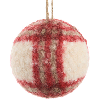 4.75" Plaid Ball Ornament