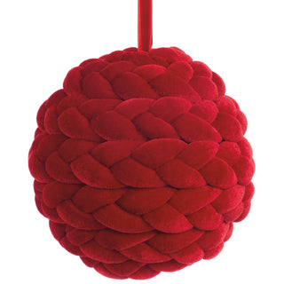 5.5" Braided Velvet Ball Ornament