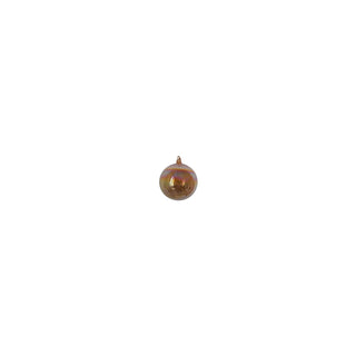 120MM Clear Glass Iridescent Ball Ornament, Brown