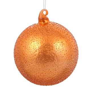 Glass Beaded Ball Ornament 120MM, Rust