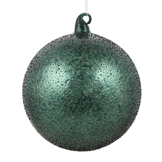 Glass Beaded Ball Ornament 150MM, Dark Green