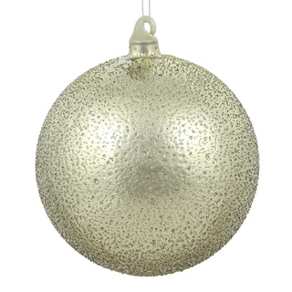Glass Beaded Ball Ornament 150MM, Moss Green