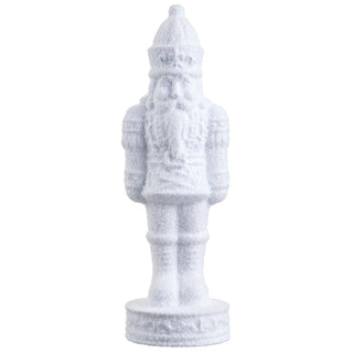 14"SNOWED NUTCRACKER WHITE