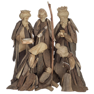 19" Driftwood Holy Family/ Three King