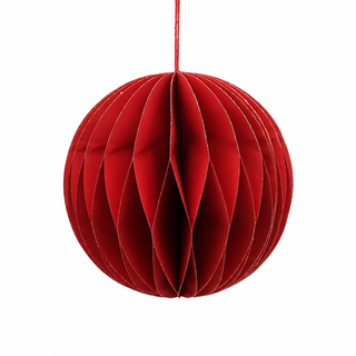 6" Hanging Ball Paper Ornament-Hot Pink