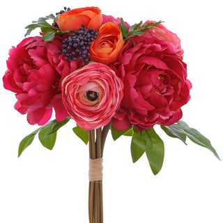 13"RT PEONY/RANUNCULUS BOUQUET