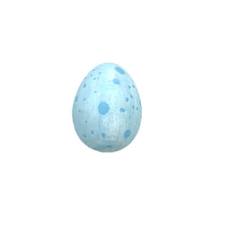 Plastic Large Egg Blue with Blue Splotches 3.5" x 2.5"