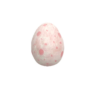 Plastic Large Egg Pink with Pink Splotches 3.5" x 2.5"