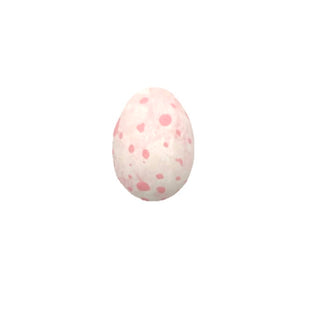 Plastic Small Egg Pink with Pink Splotches 2.5" x 1.5"