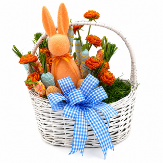 Blue Gingham Easter Basket