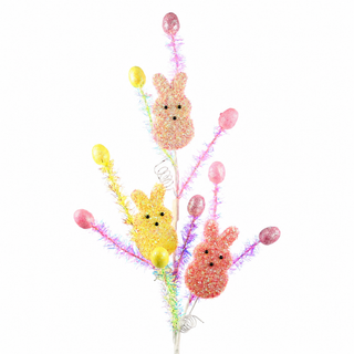 29.5" Easter Glitter Rabbit Stem Multi