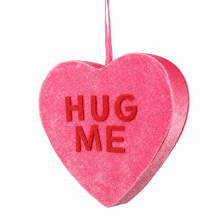 6" Hug me Hanging Heart Pink