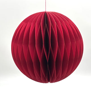 14" Hanging Ball Paper Ornament-Hot Pink