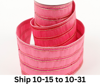 4" x 5 YDS PINK SEQUINED DUPION BACKED RIBBON