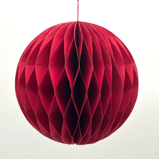 10" Hanging Ball Paper Ornament-Hot Pink