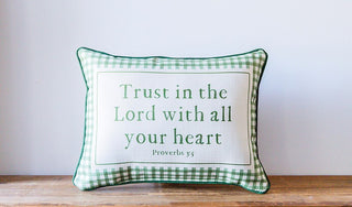 TRUST IN THE LORD GINGHAM PILLOW