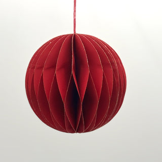 6" Hanging Ball Paper Ornament-Hot Pink