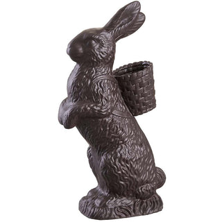 20.5" CHOCOLATE COLORED BUNNY W/BSKT TABLETOP