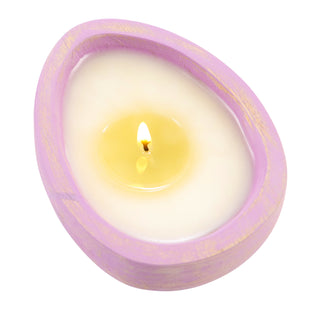 Hyacinth Wooden Egg Candle Purple (7988062159068)