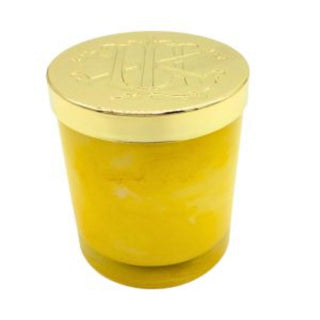 10OZ SHINE IN YELLOW FLORAL GLASS WITH LUX SIGNATURE GOLD LID (8022876389596)