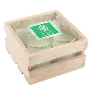 CLEAN SET OF 4 VOTIVES IN CRATE - 3oz (8006108315868)