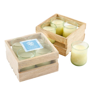 LAUNDRY SET OF 4 VOTIVES IN CRATE - 3oz (8006108119260)