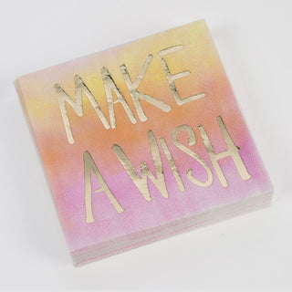Make A Wish, Beverage Napkin..Package Of 20