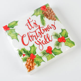 It'S Christmas Y'All Beverage Napkin..Pkg Of 20