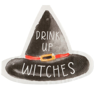Drink Up Witches Diecut Beverage Napkin 16 Pieces Per Pkg