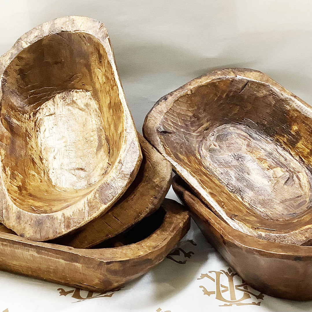 Wooden Dough Bowl For Candle Making