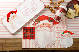 Red Plaid Merry Christmas Beverage Napkin 20 Pieces Per Pkg