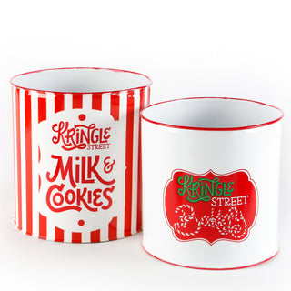 1 Set Of 2 - Kringle Street Santa/ Crackin Buckets