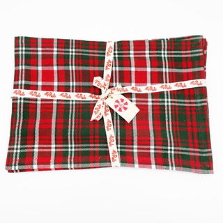 Set Of 4 Green Plaid Placemats