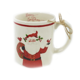 Santa With Red Bird Mug