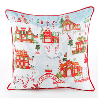 Kringles Christmas Village Pillow
